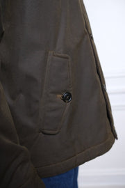 WAXED DECK JACKET - DEEP MOSS BARACUTA