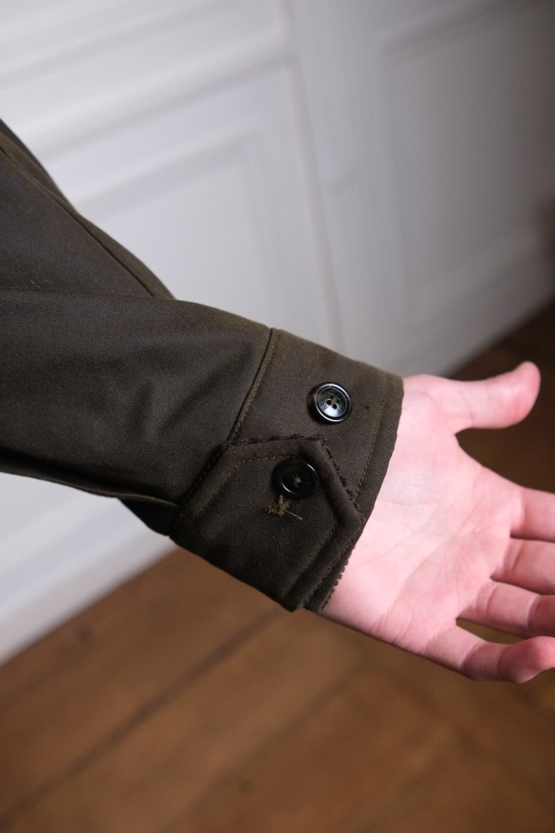 WAXED DECK JACKET - DEEP MOSS BARACUTA