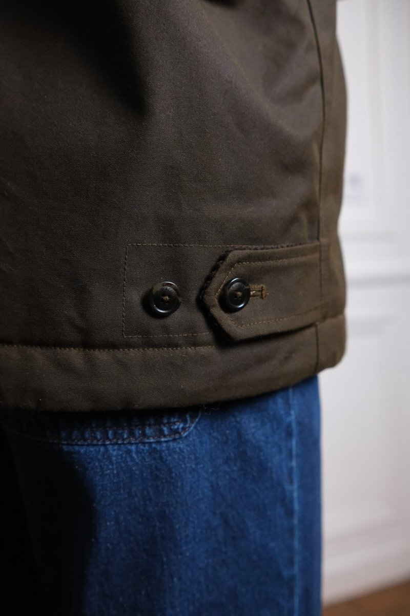 WAXED DECK JACKET - DEEP MOSS BARACUTA