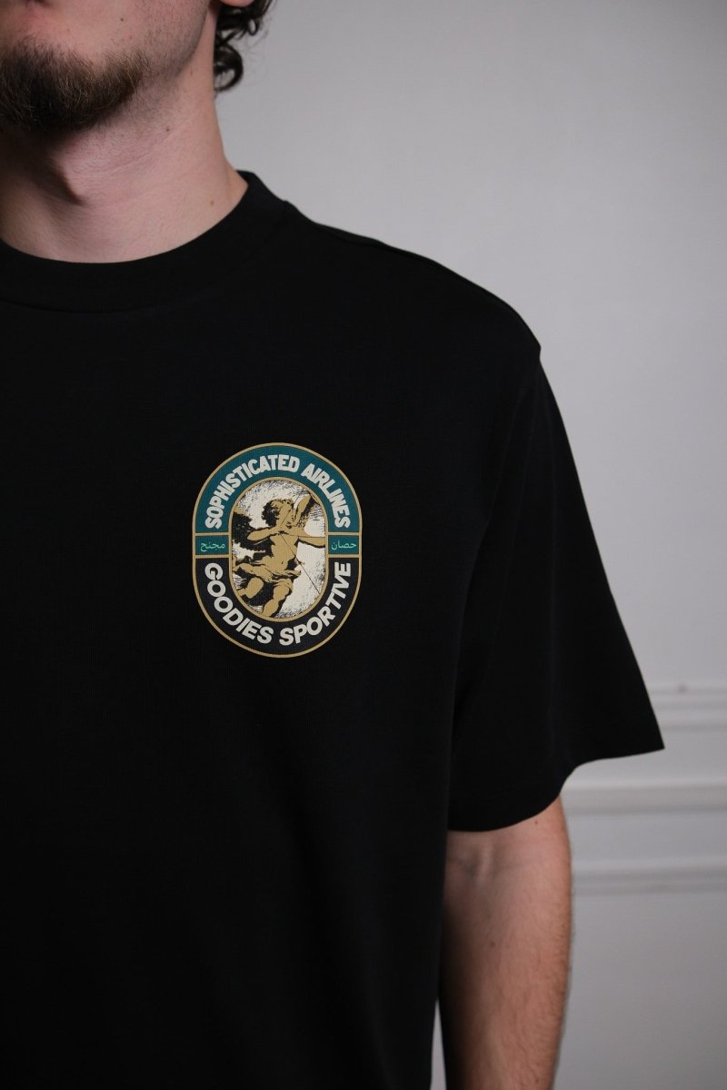 Sophisticated Airplanes Black Tee Goodies sportive