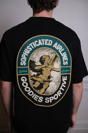 Sophisticated Airplanes Black Tee Goodies sportive