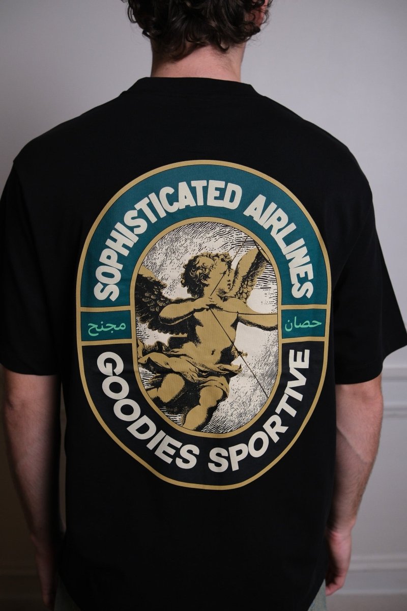 Sophisticated Airplanes Black Tee Goodies sportive