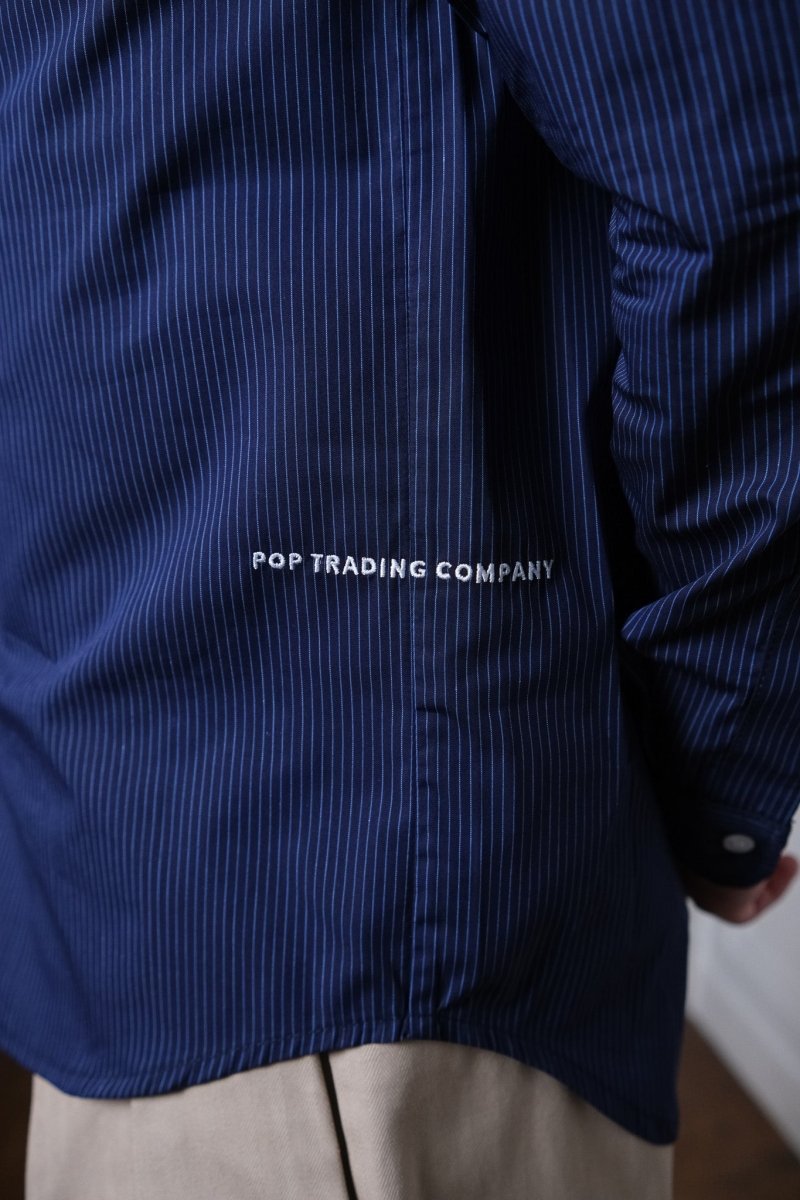 POP STRIPED LOGO SHIRT NAVY Pop trading company — photo 5