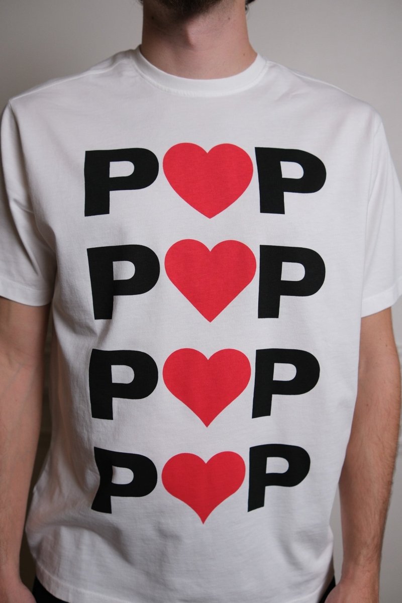 hearts t-shirt white Pop trading company