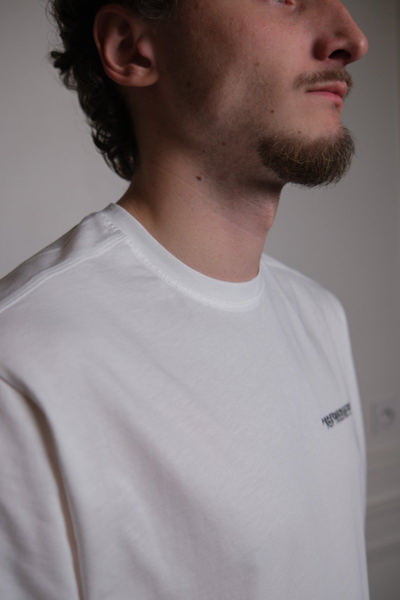 stamp t-shirt white Pop trading company — photo 5