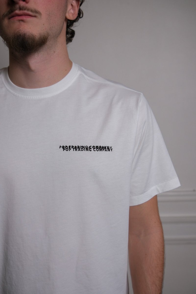 stamp t-shirt white Pop trading company — photo 3