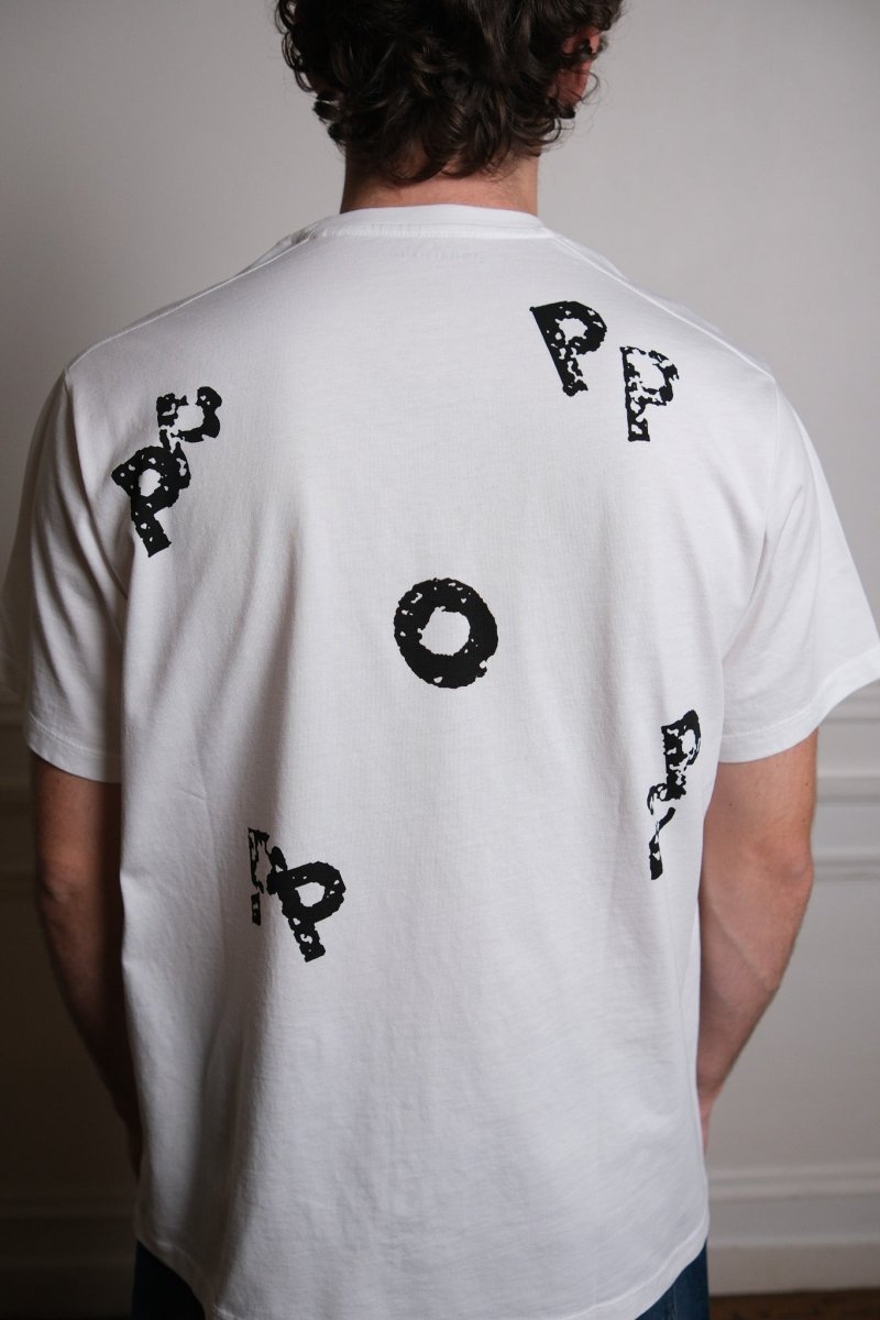 stamp t-shirt white Pop trading company — photo 4