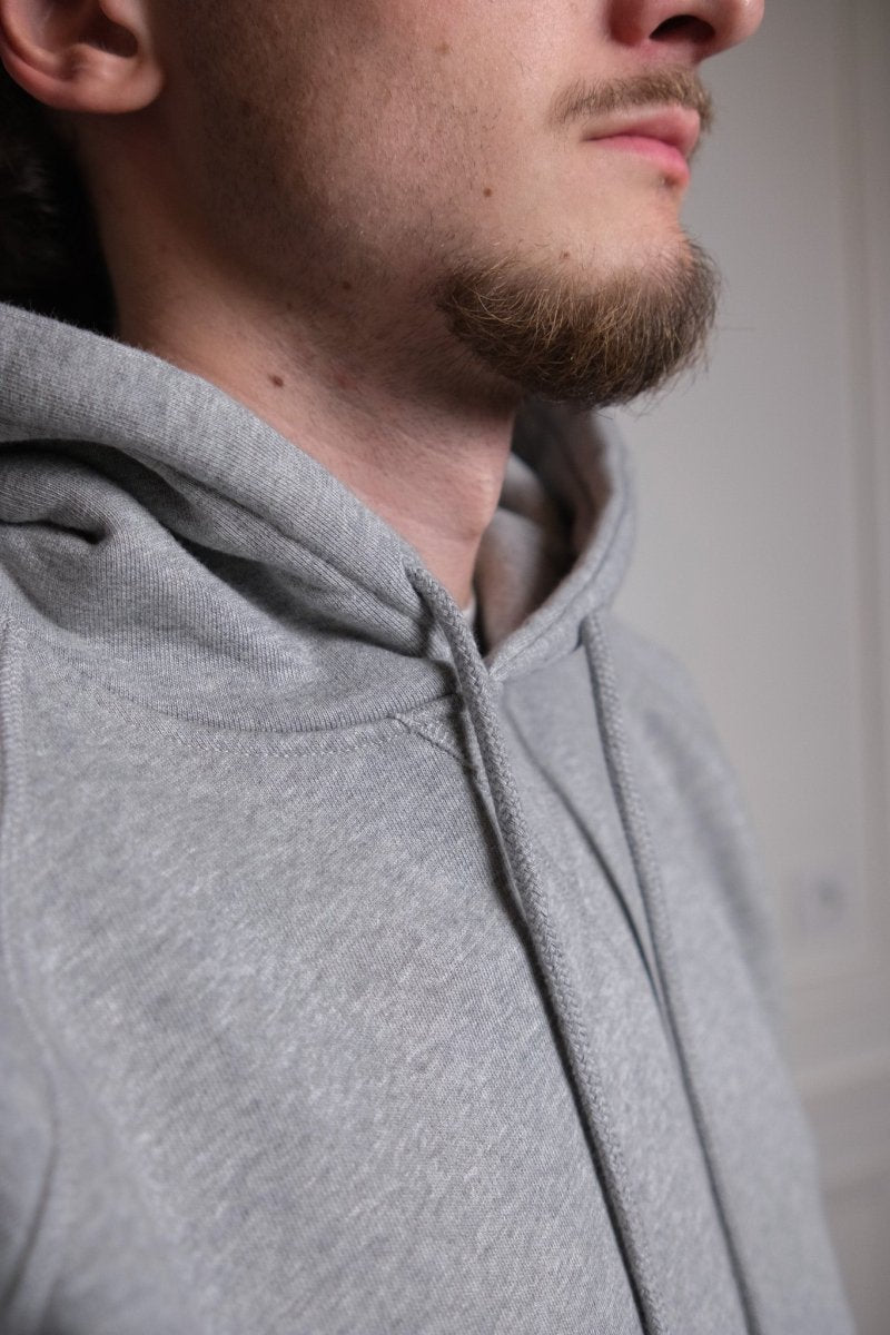 hearts hooded sweat heater grey Pop trading company — photo 4