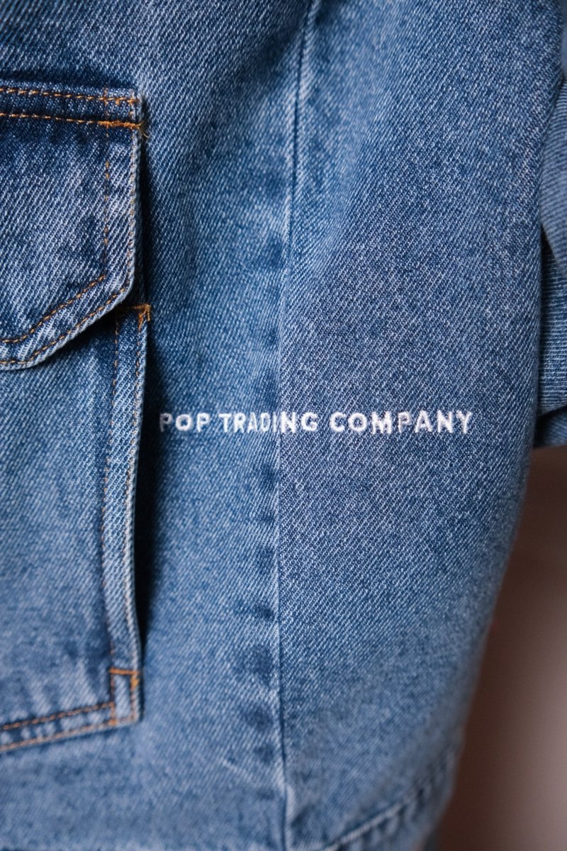 drs denim jacket stone washed Pop trading company