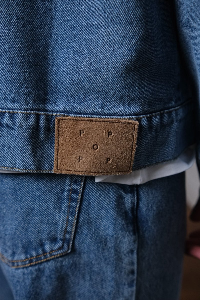 drs denim jacket stone washed Pop trading company