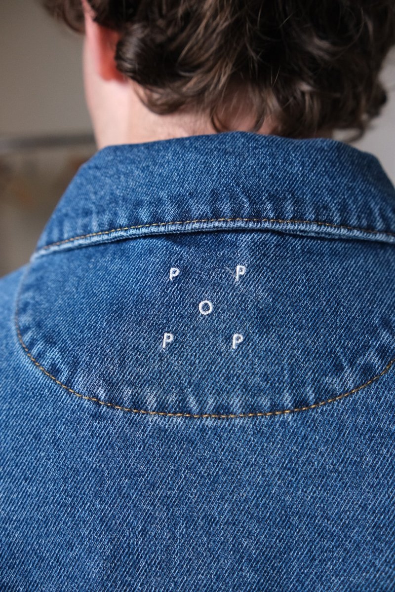 Full button denim jacket Pop trading company