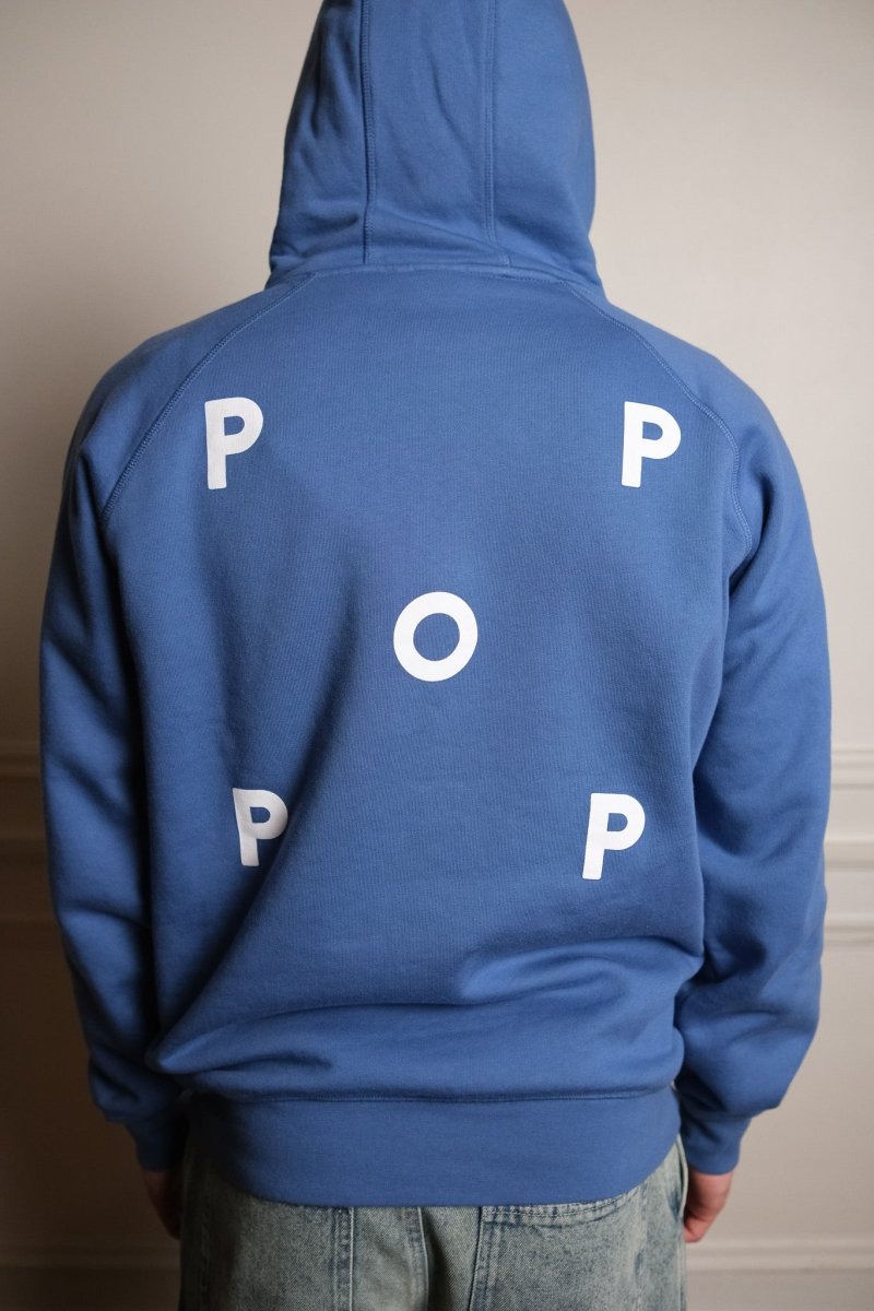 logo hooded sweat dutch blue Pop trading company