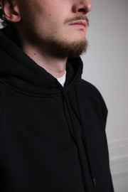 logo hooded sweat - black/white Pop trading company