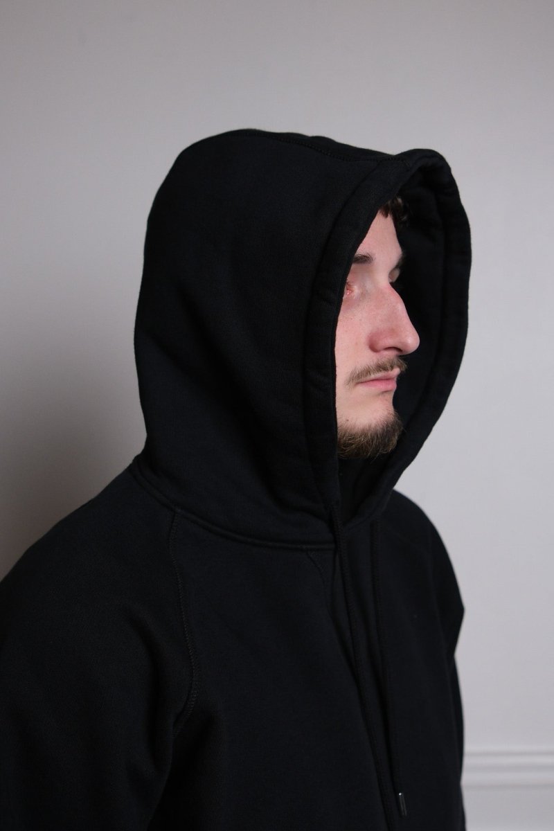 logo hooded sweat - black/white Pop trading company