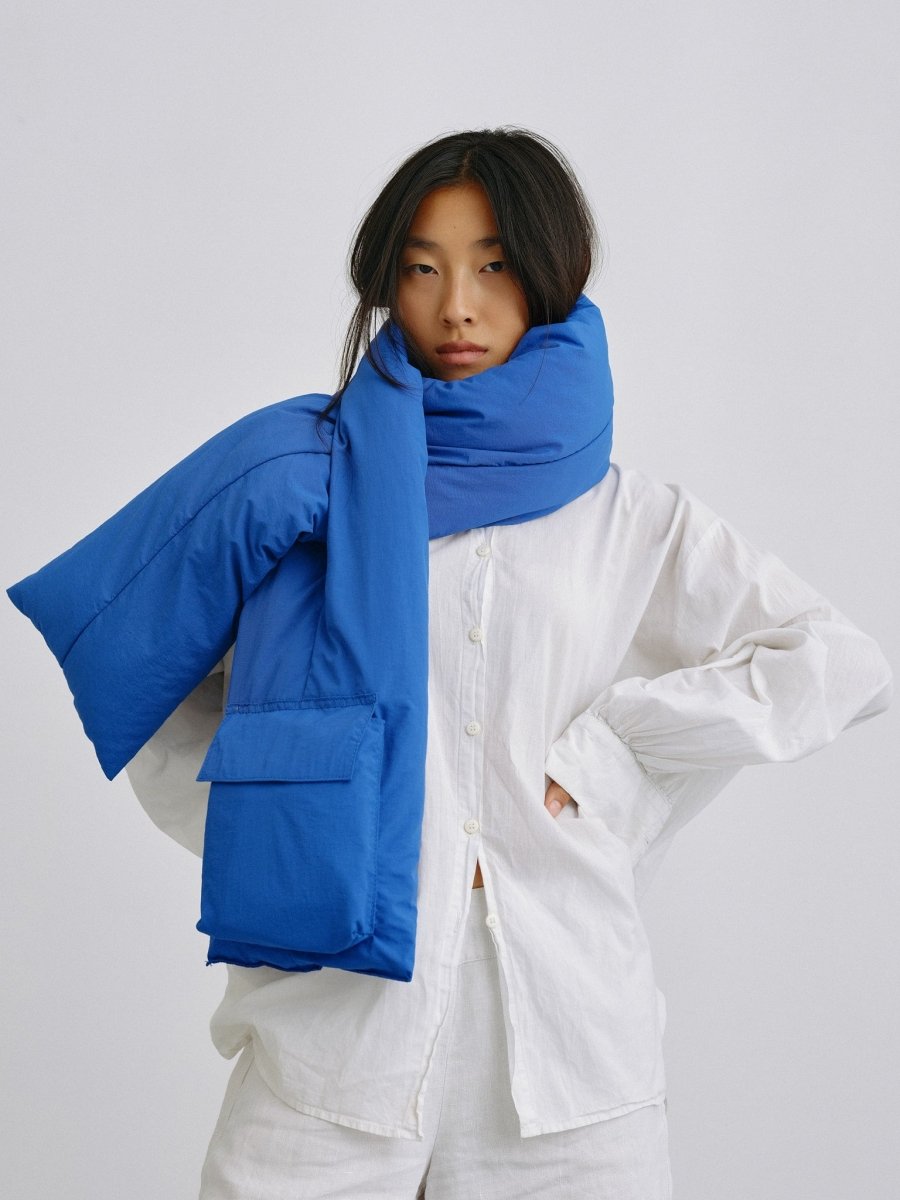 PADDED SCARF - Cobalt blue OLEND - vue de détail