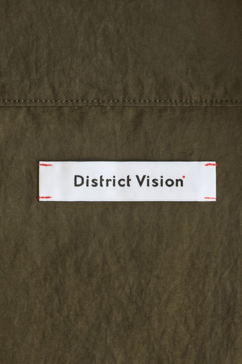 HALF-ZIP NYLON WINDBREAKER - Moss DISTRICT VISION - détail des finitions — photo 9