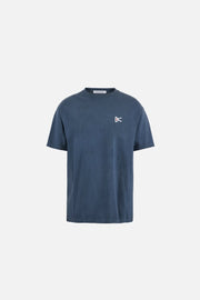 CALIFORNIA COTTON TEE - Junya Dad Warm Blue DISTRICT VISION - porté de face