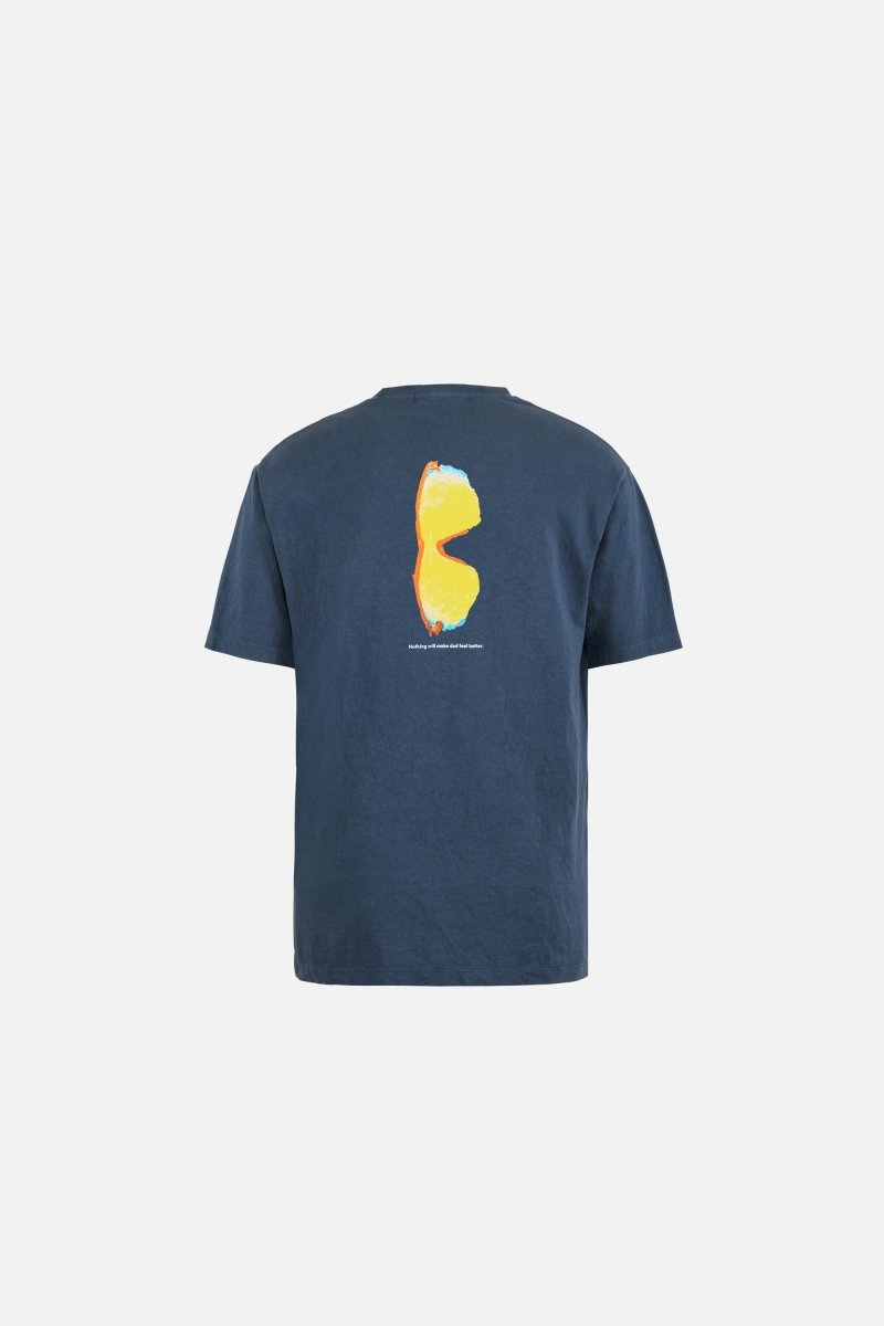 CALIFORNIA COTTON TEE - Junya Dad Warm Blue DISTRICT VISION - détails sur le produit — photo 3