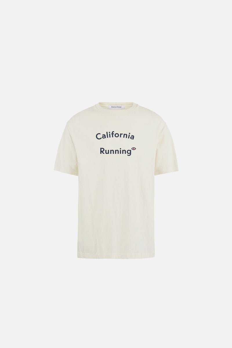 CALIFORNIA COTTON TEE - Staff Tee Vintage White DISTRICT VISION - vue de face