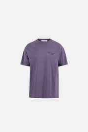 CALIFORNIA COTTON TEE - Track Club Vintage Plum DISTRICT VISION - porté de face