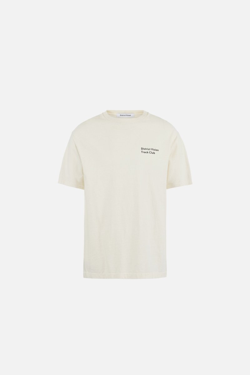 CALIFORNIA COTTON TEE - Track Club Vintage White DISTRICT VISION - porté de face — photo 2