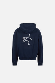 CALIFORNIA COTTON HOODIE - Wave Runner Navy DISTRICT VISION - détails sur le produit