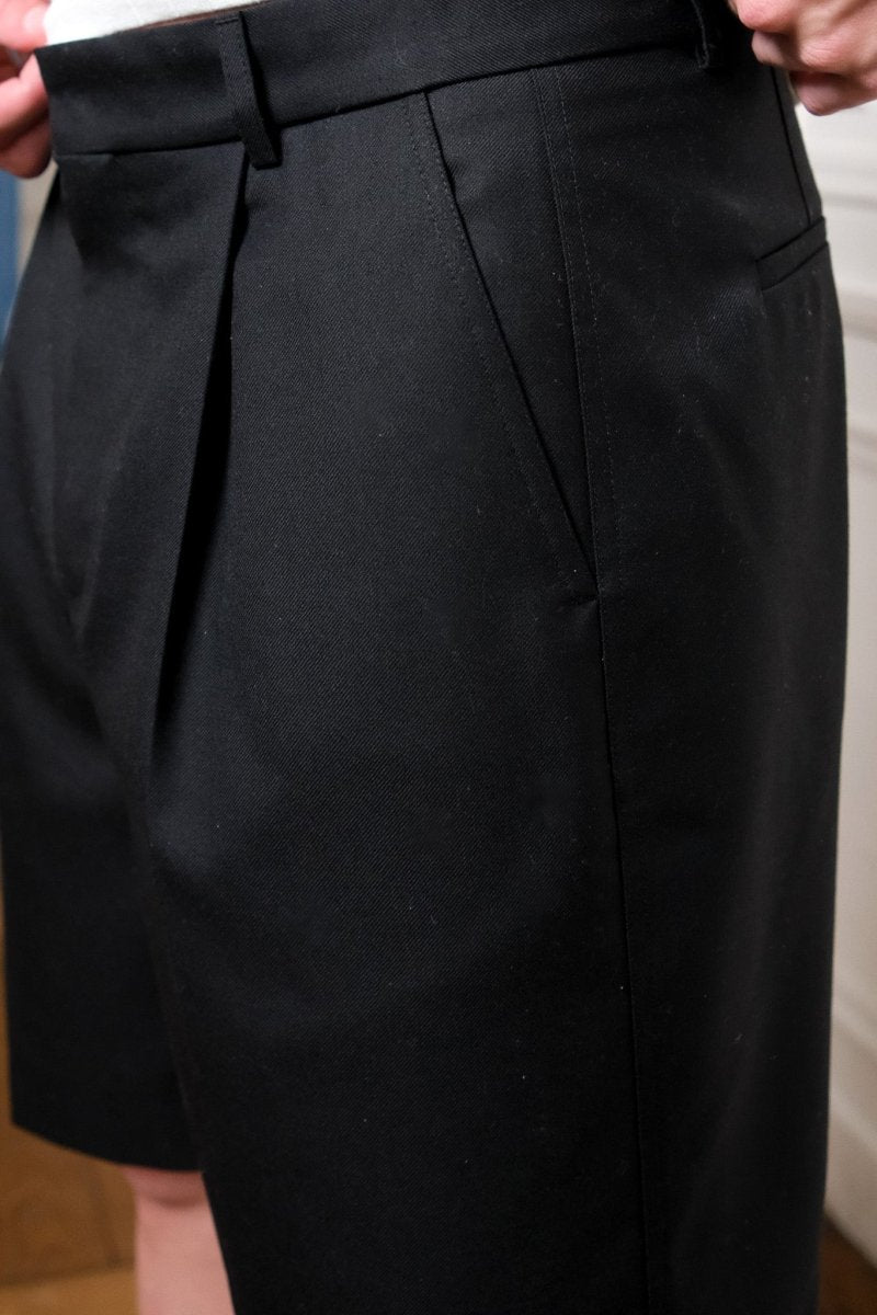 Détail boutons corozo et zip YKK short Another Aspect Shorts 1.0 — photo 3