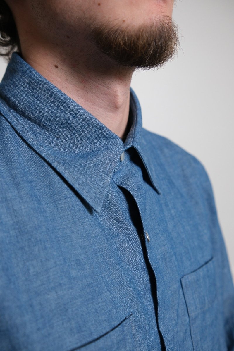  Détail chambray deadstock italien chemise Another Aspect Shirt 5.0 — photo 3