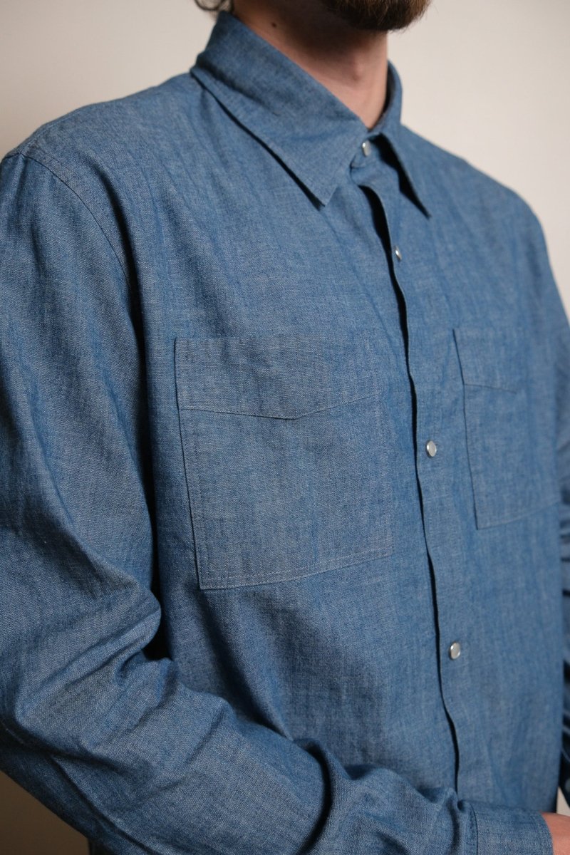  Détail chambray deadstock italien chemise Another Aspect Shirt 5.0 — photo 4