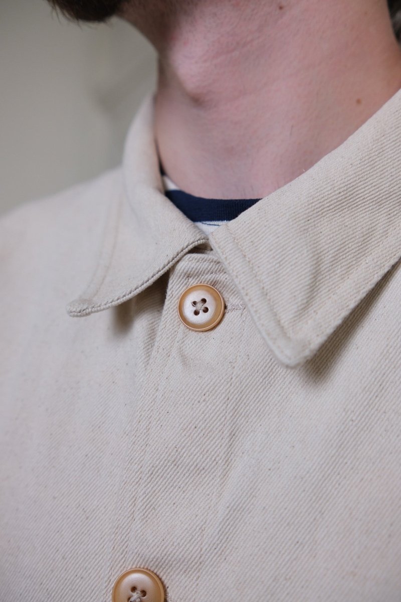 Détail col veste Le Mont Saint Michel Volci offwhite