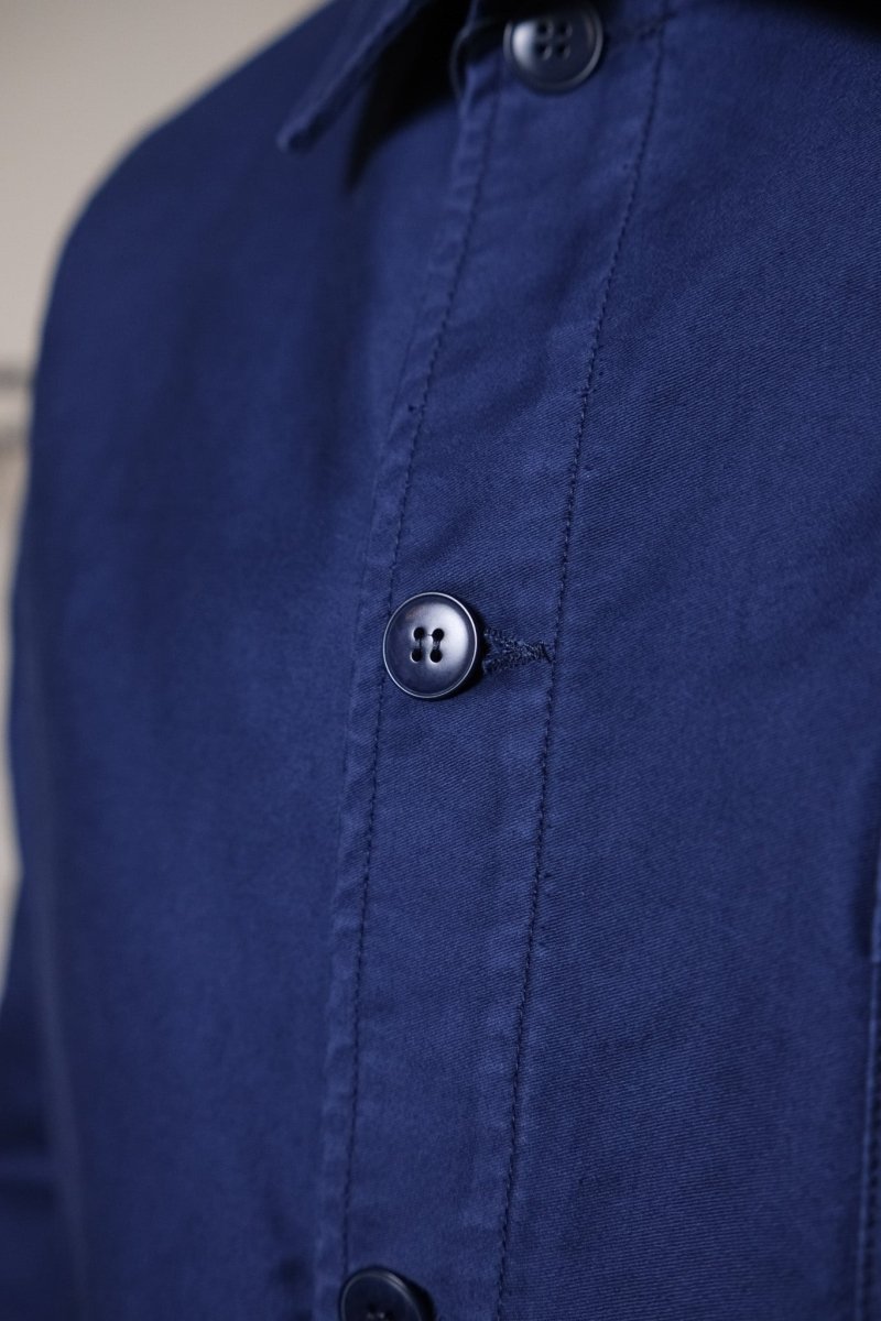 Détail col veste de travail Le Mont Saint Michel navy — photo 5