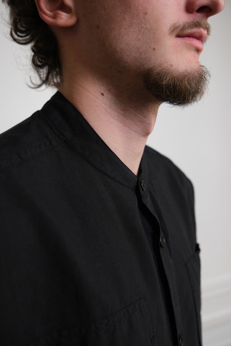 Détail coutures rabattues et boutons corozo chemise YMC Hawkeye3