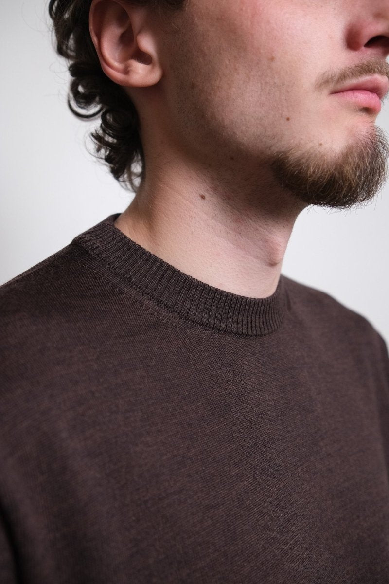 Détail double côtes col et linking pull Another Aspect Sweater 5.0
