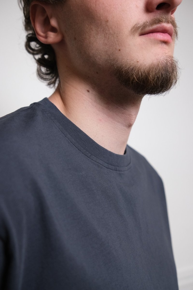  Détail jersey coton biologique GOTS T-shirt Another Aspect 1.0 ombre blue