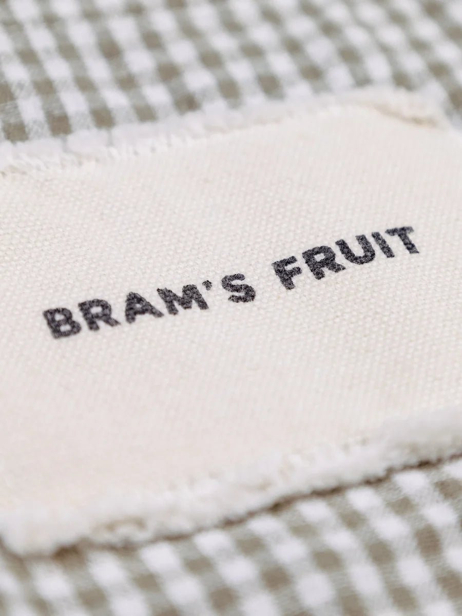 Détail de l'étiquette canvas distressed de la Distressed Farmer's Shirt LS Bram's Fruit olive green — photo 4