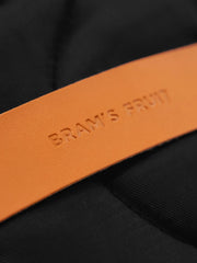 REVERSIBLE BOMBER JACKET - Black BRAM'S FRUIT - détail patch caoutchouc