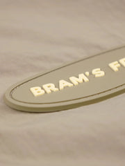 REVERSIBLE BOMBER JACKET - Olive Green BRAM'S FRUIT - détail patch caoutchouc