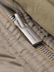 REVERSIBLE PADDED VEST - Olive Green BRAM'S FRUIT - détail zip