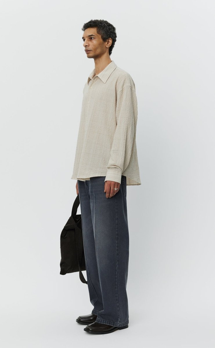 EXACT SHIRT - Dusty Seersucker Check MFPEN