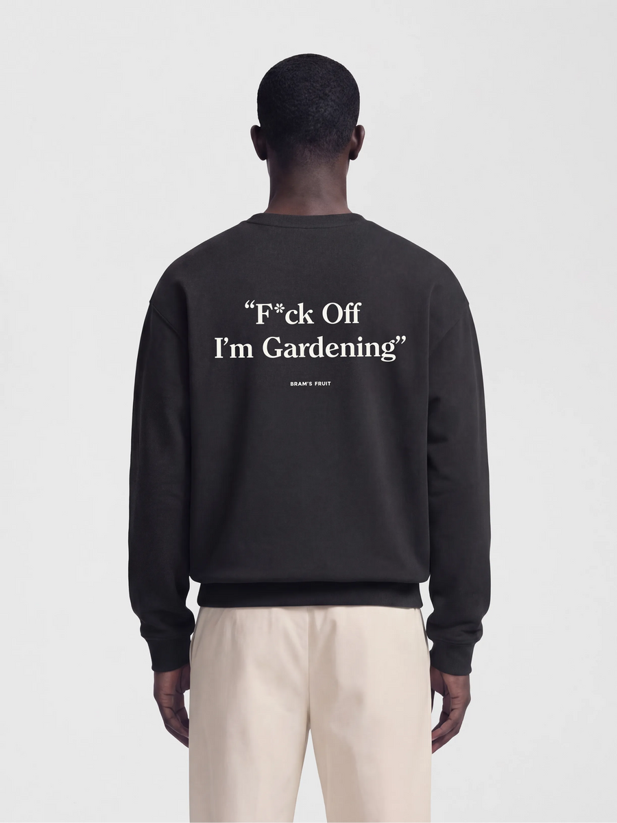 F*ck Off I'm Gardening Crewneck Bram's Fruit black, détail dos — photo 6