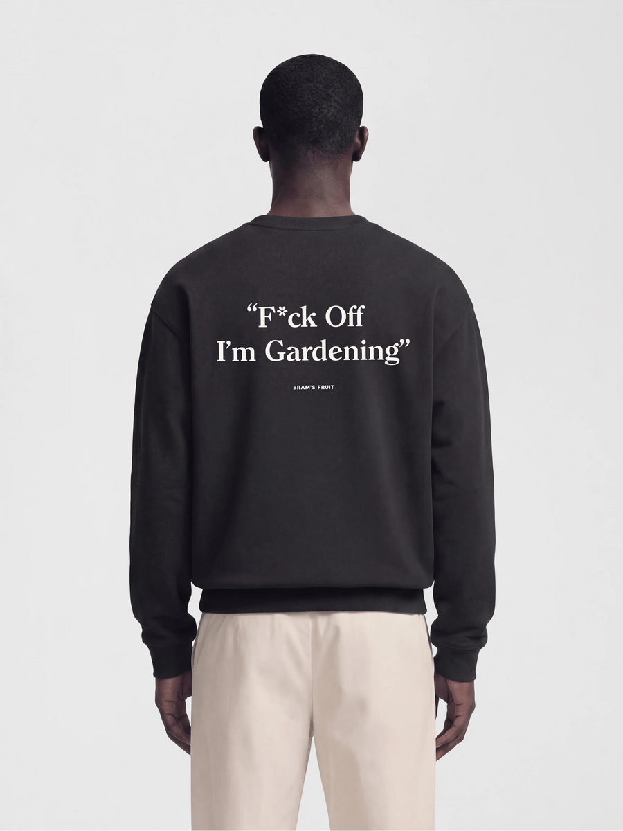 F*ck Off I'm Gardening Crewneck Bram's Fruit black, détail dos