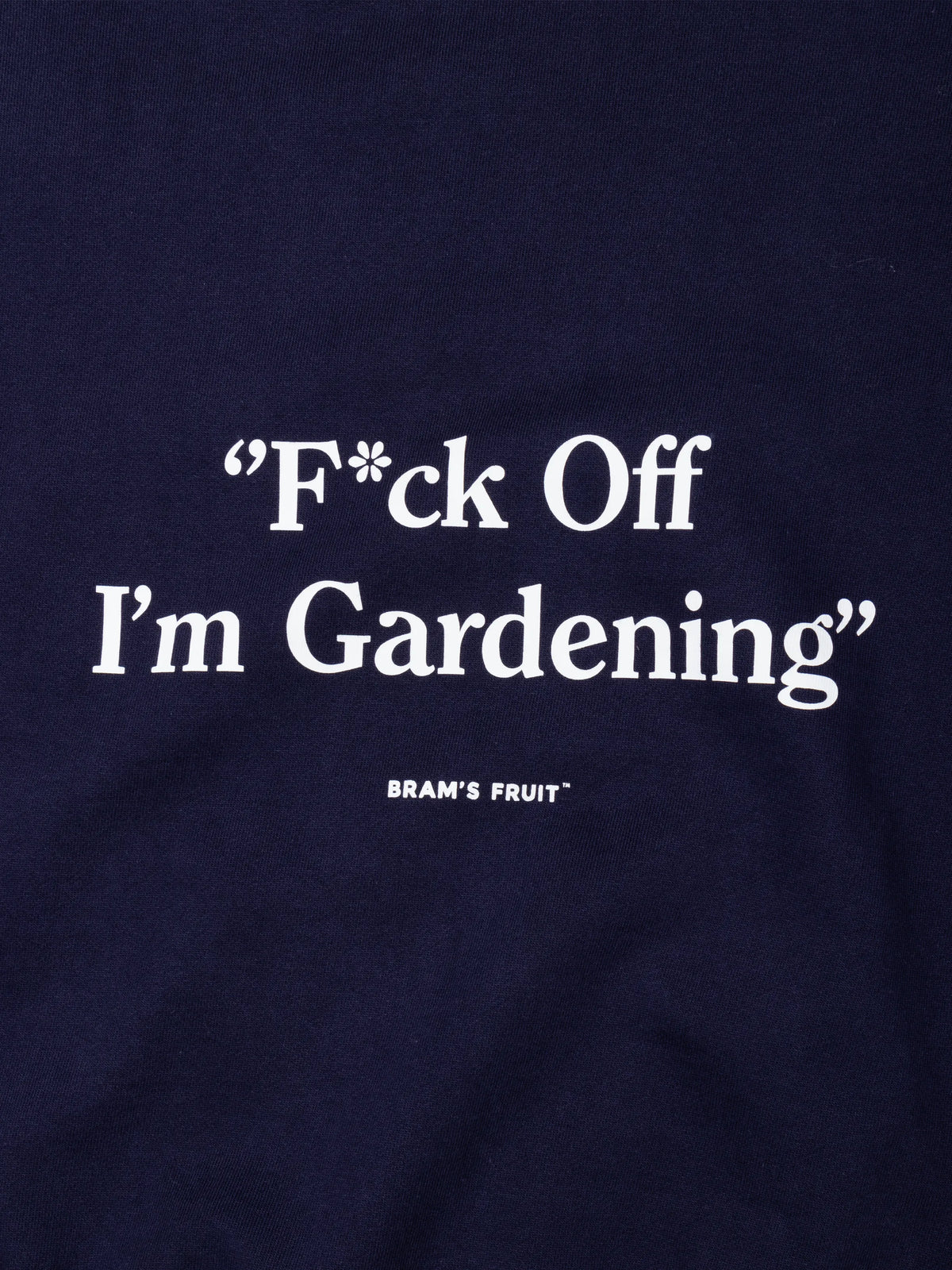 T-shirt Bram's Fruit F*ck Off I'm Gardening navy porté, coupe relaxed — photo 3