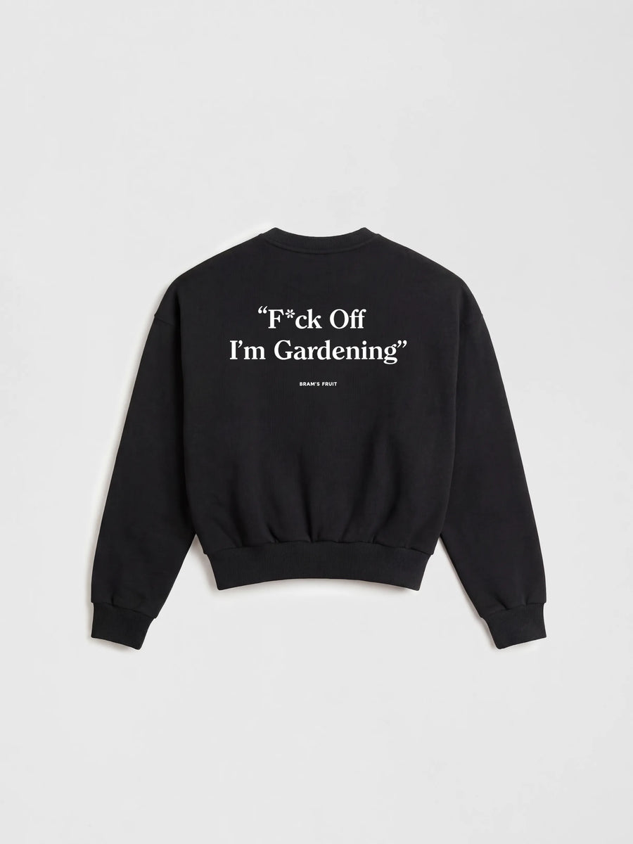 F*ck Off I'm Gardening Crewneck Bram's Fruit black, vue de dos — photo 2