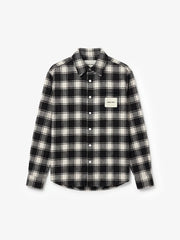 Flanel Overshirt Bram's Fruit black, surchemise en flanelle à carreaux, vue de face
