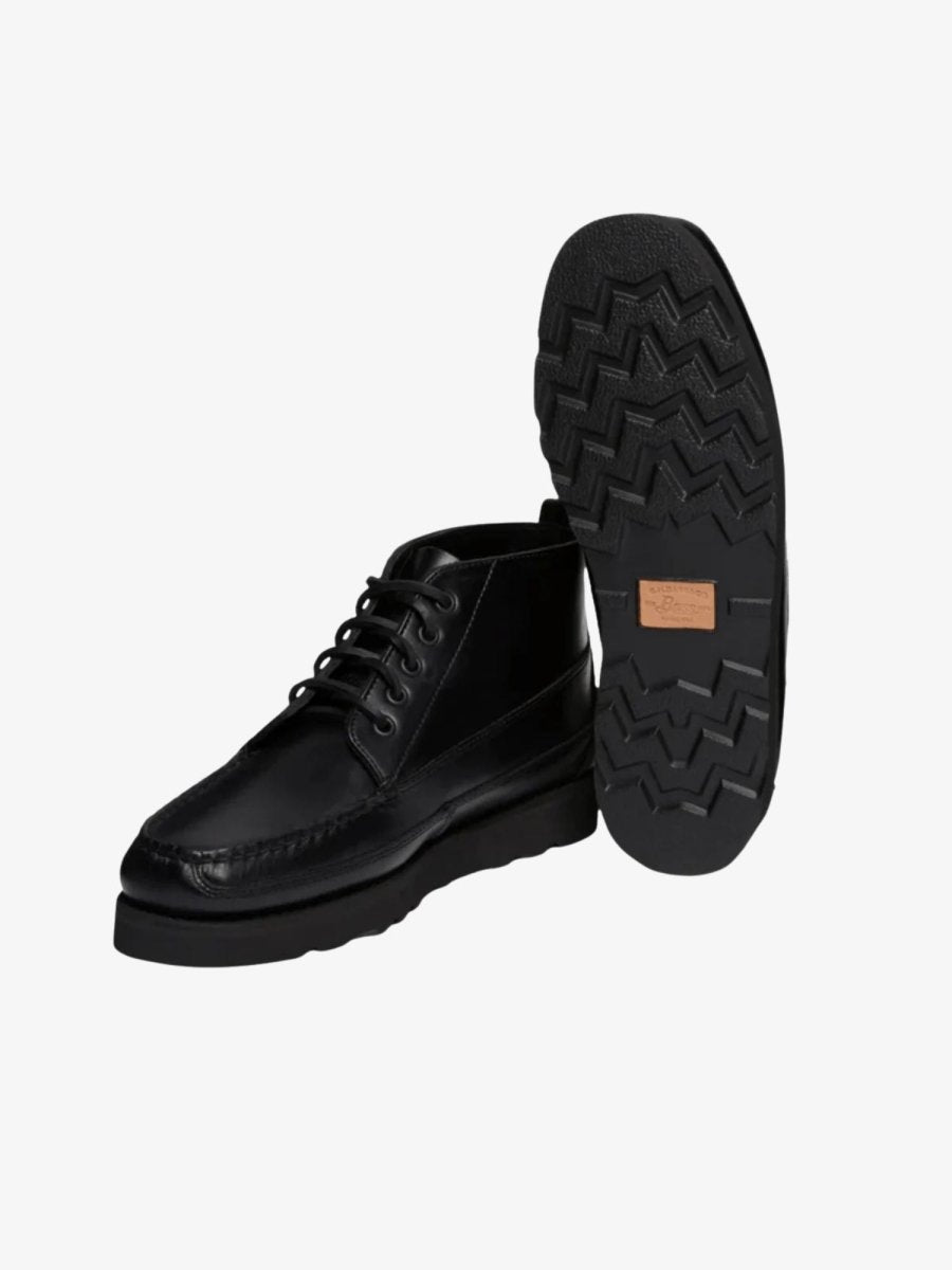 CAMP MOC III RANGER - Black Mono G.H.BASS - détail cuir pull-up