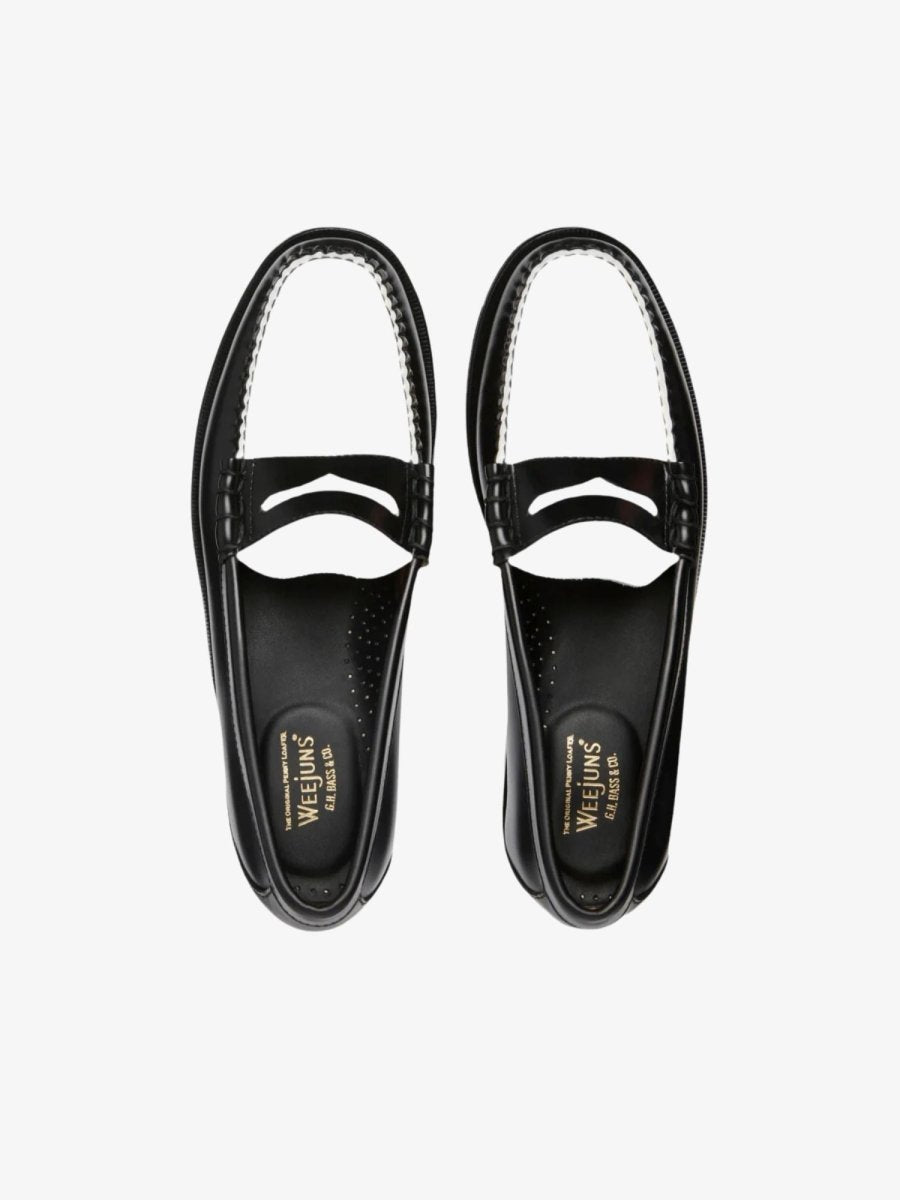 WEEJUN HERITAGE LARSON MOC PEN - Black & White G.H.BASS - vue de profil