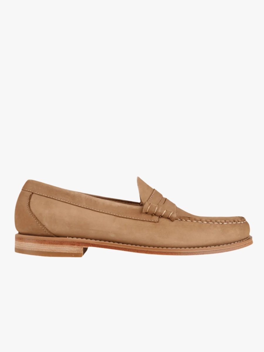 WEEJUN HERITAGE PENNY NUBUCK - Natural G.H.BASS - détail nubuck tissé — photo 3