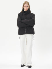 WINDSTOPPER PUFFY JACKET - Black GOLDWIN - vue de face portée