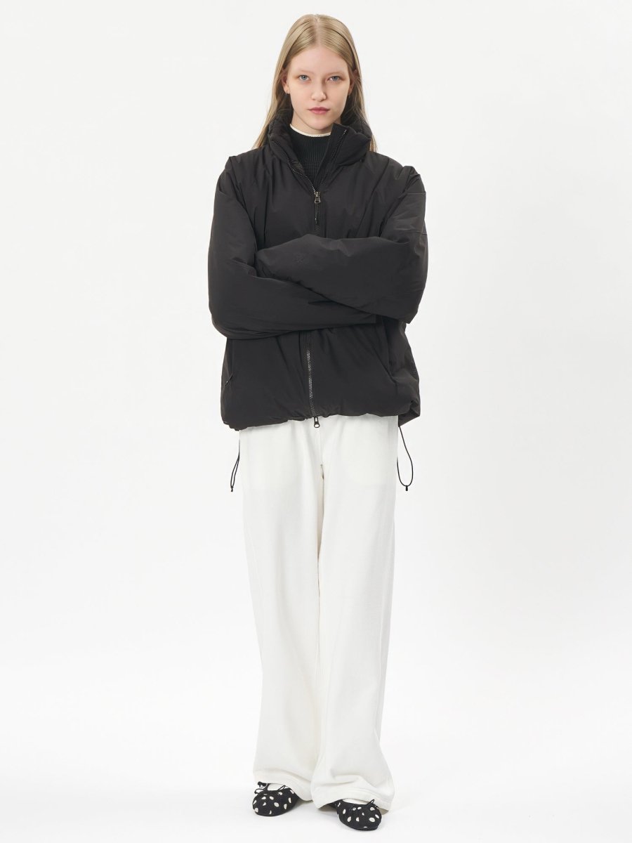 WINDSTOPPER PUFFY JACKET - Black GOLDWIN - vue de face portée