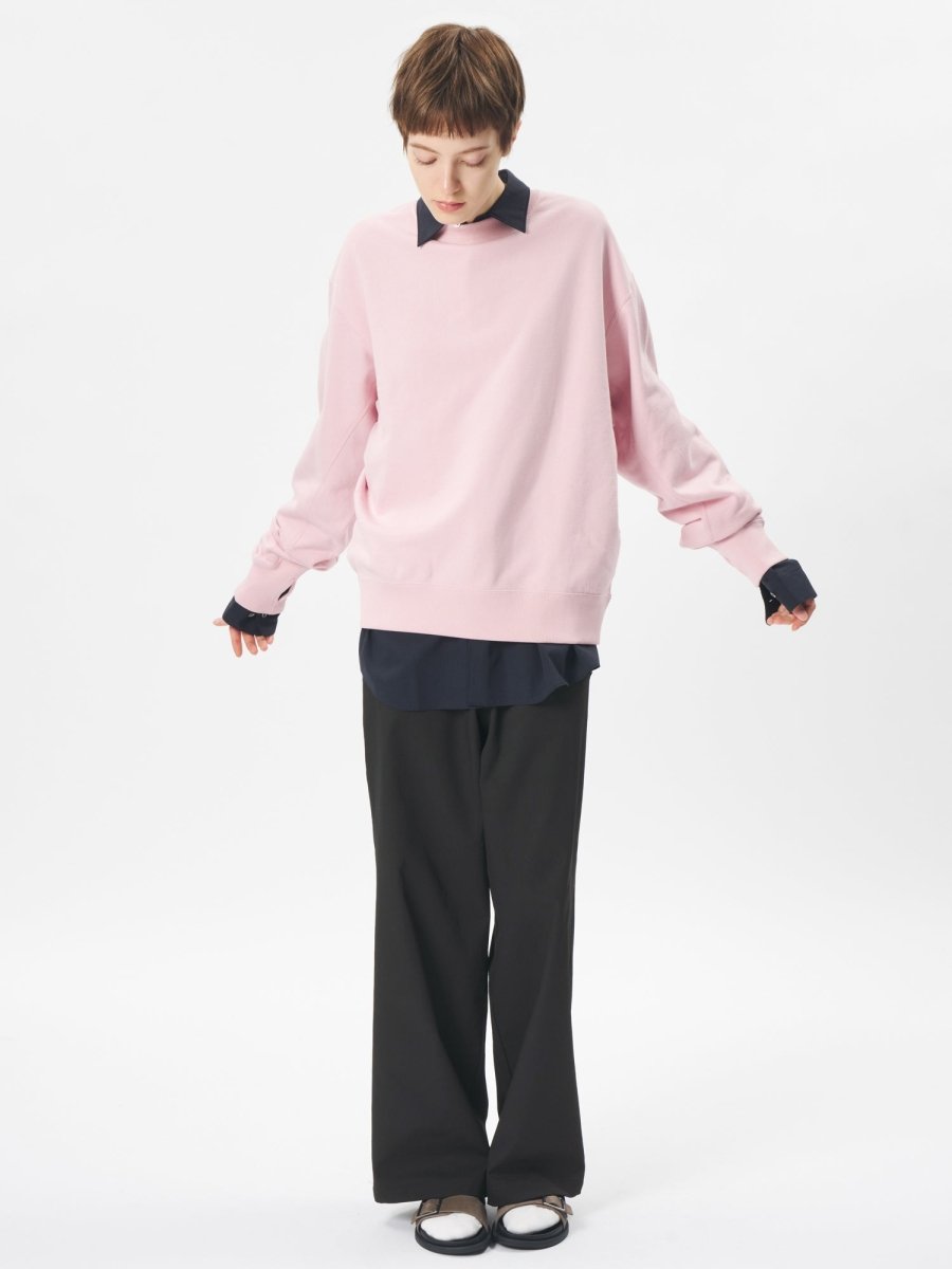 BAGGY STRAIGHT PANTS - Black GOLDWIN - vue de face portée